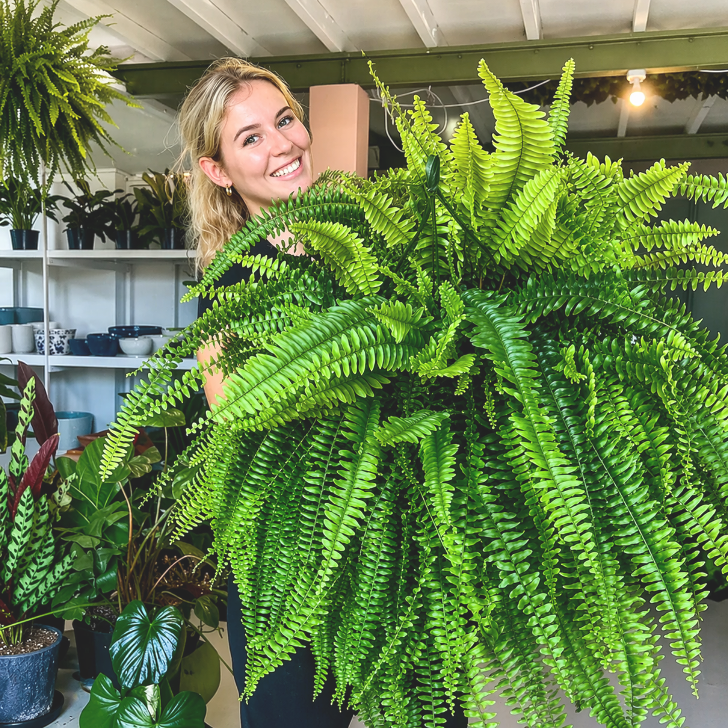 UV-Resistant Lifelike Artificial Boston Fern